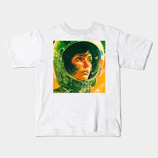 We Are Floating In Space - 61 - Sci-Fi Inspired Retro Artwork Kids T-Shirt